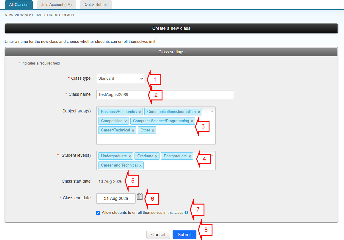 classsetting